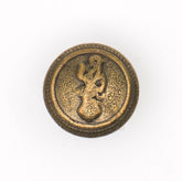 Antieke Metalen Knoop met Hert Reliëf - 15 mm Knopen KNP00188